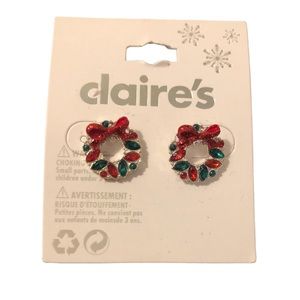 3/$15 Claire’s Holiday Wreath Earrings